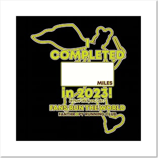 2023 Fans Run the World - Blank Mileage Runner Posters and Art